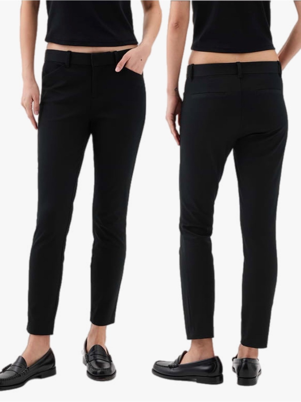 GAP Signature Skinny Ankle Black Career Dress Pants Women’s Size 6 Tall